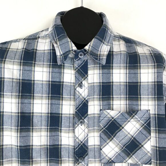 Cabela's Button Up Shirt Men's Large Plaid Short Sleeve Breathable 100% Cotton - Picture 2 of 11